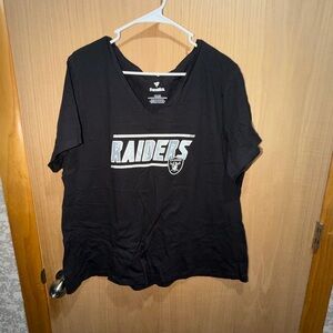 Fanatics Black Raiders V-Neck T-Shirt